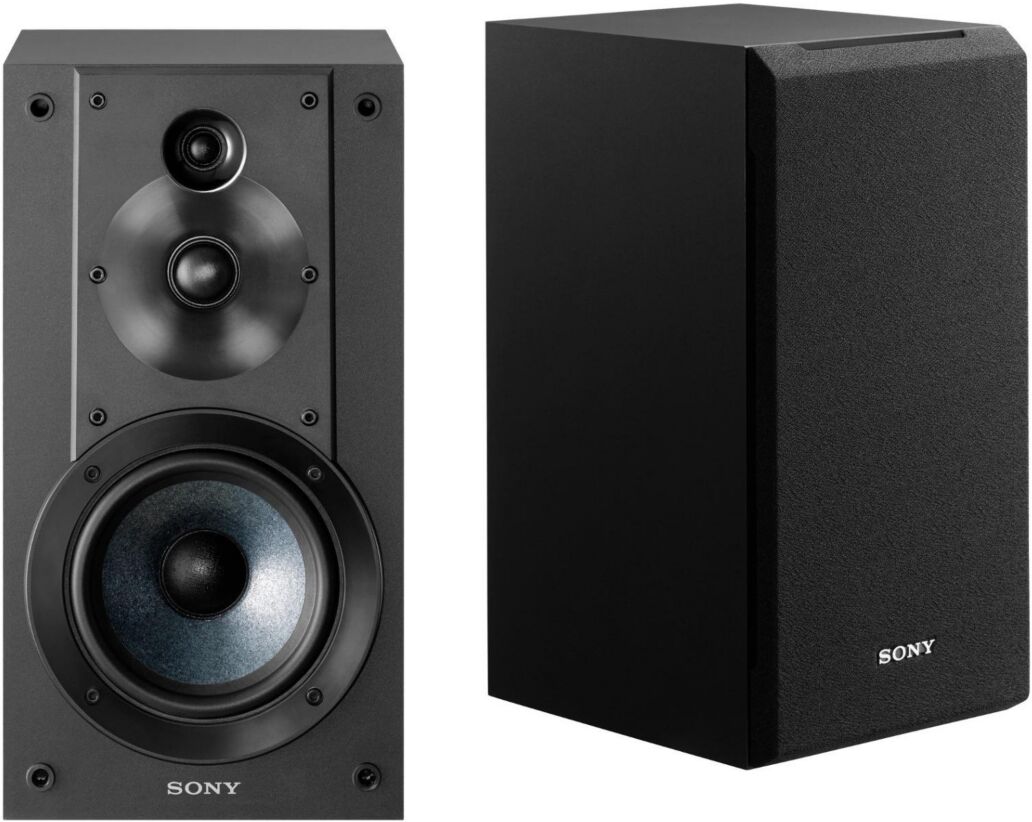 Sony SSCS5 3-Way 3-Driver Bookshelf Speaker System (Black, Pair) - Black