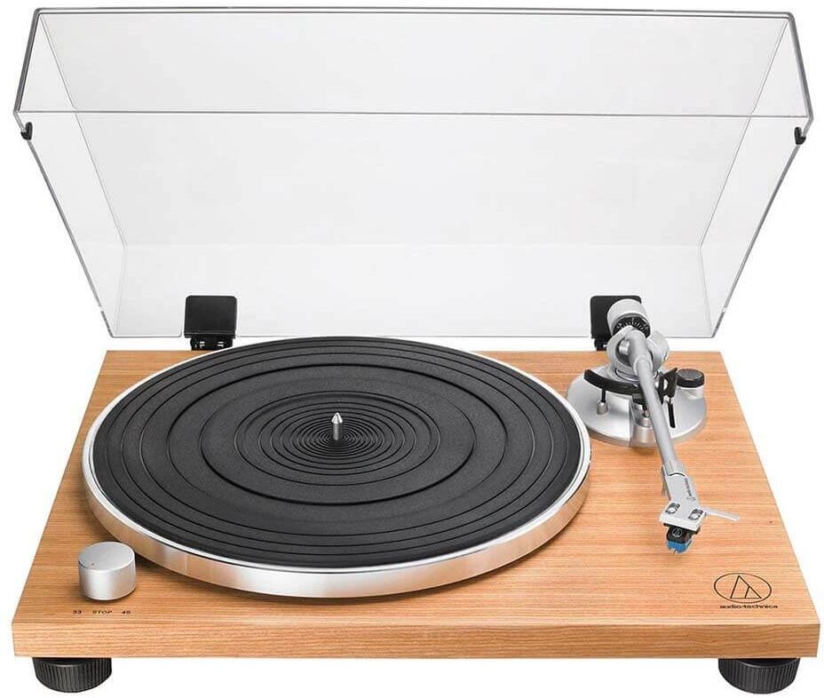 Technica Audio Technica Fully Manual Belt-Drive Turntable- Wood - Light, Pastel