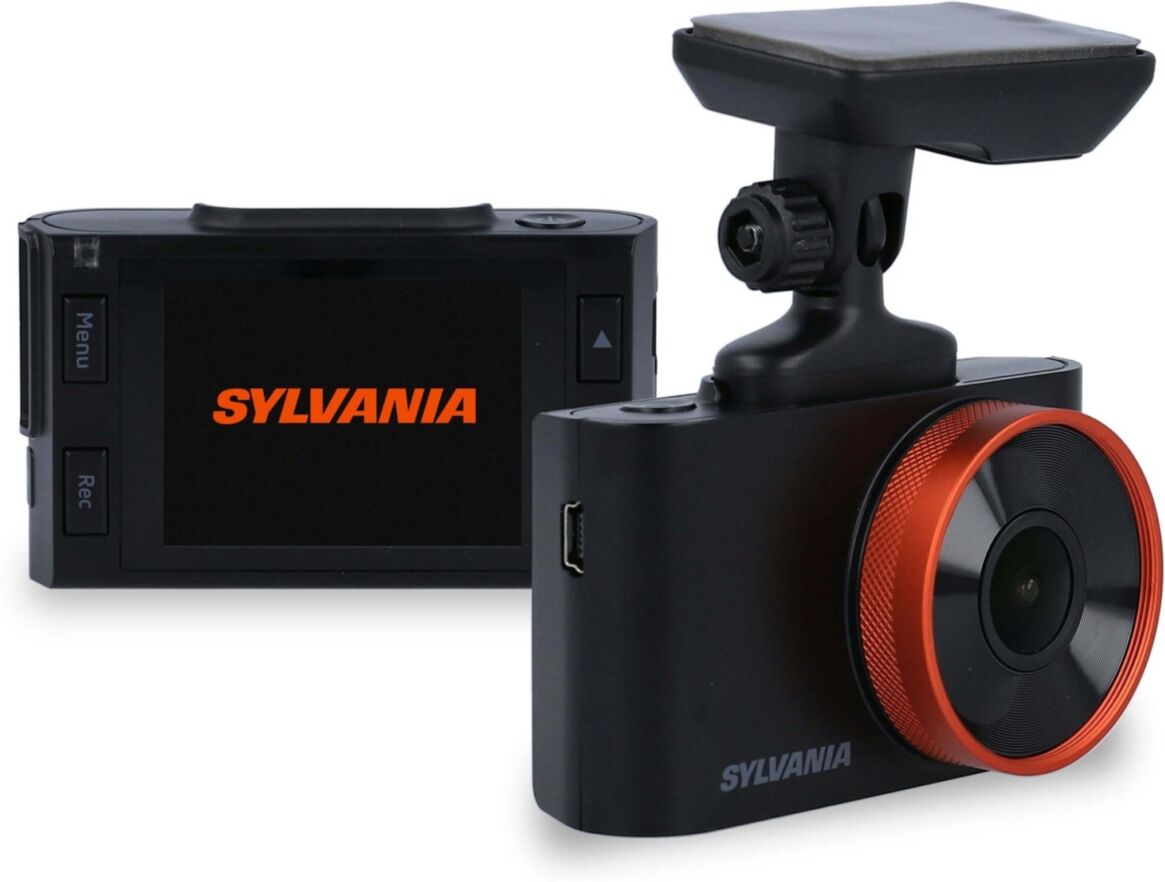 Sylvania Roadsight Pro Dash Camera - 130 Degree View, Hd 1296p, 16GB Sd Memory Card Included, Loop Recording, GSensor, 2 inch Led Ips Screen, Parking