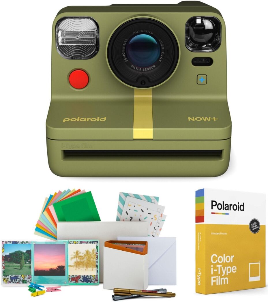 Polaroid Now+ Instant Camera Generation 2 (Green) w/Film Kit & Color Instant Film - Assorted Pre-Pack