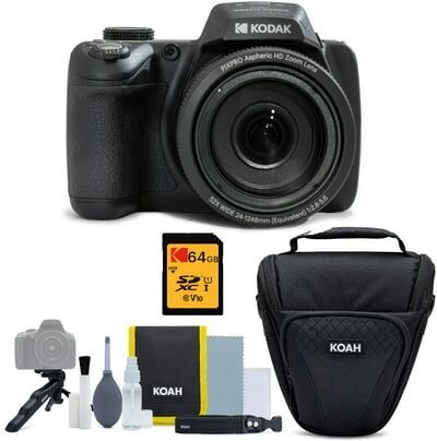 Kodak Pixpro AZ528 16MP Astro Zoom Digital Camera with 52x Optical Zoom Bundle - Black