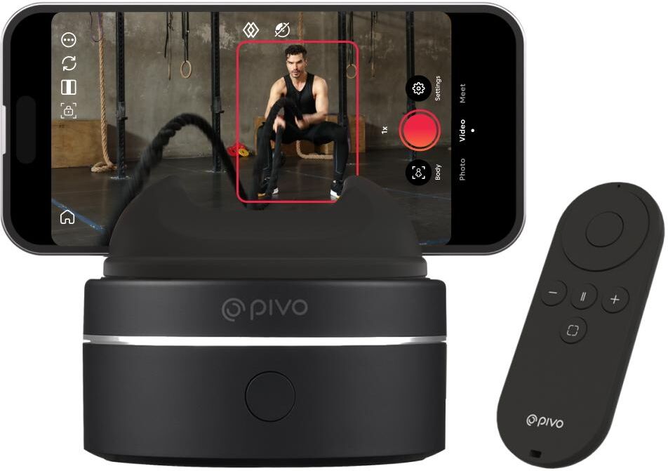 Pivo Pod Max - Auto Face Tracking Smart Video Tracker for Dslr Camera Smartphone and Tablet 12 Hour Battery Life Bluetooth 360° Rotation for Professio