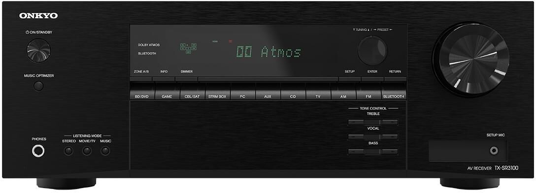 Onkyo Tx-SR3100 Home Theater Av Receiver with Bluetooth, Dolby Atmos, and Dts-x (Black) - Black