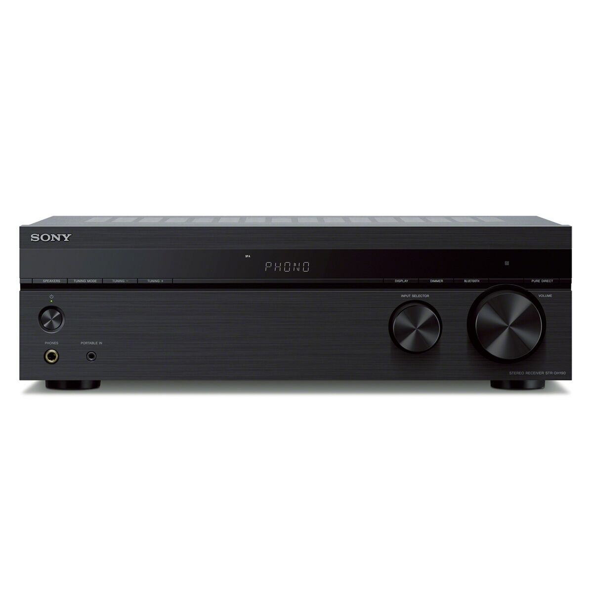 Sony Str-DH190 Stereo Receiver with Phono Input and Bluetooth Connectivity - Black