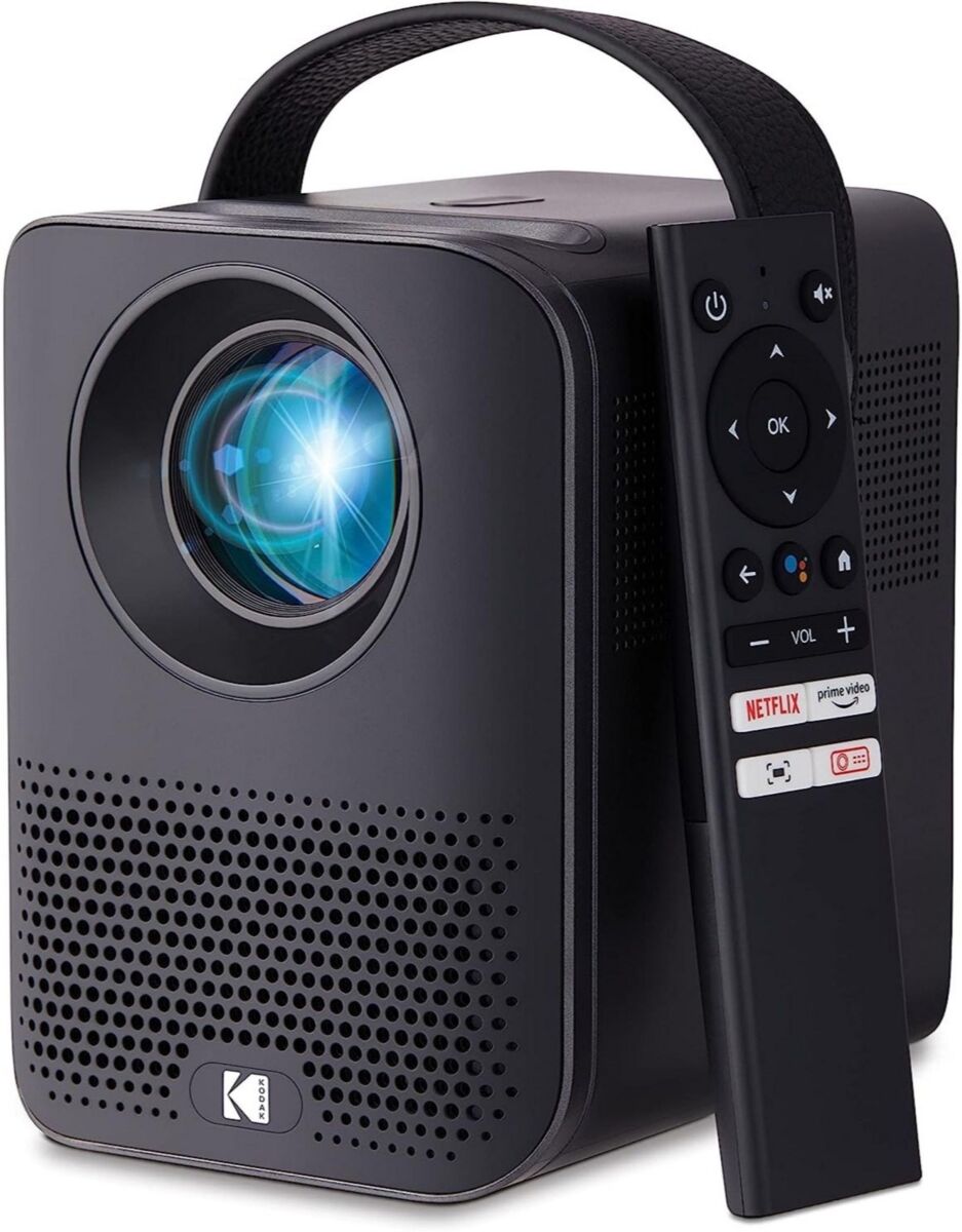 Kodak Flik HD9 Smart Projector with Android Tv, Wifi and Bluetooth - Black