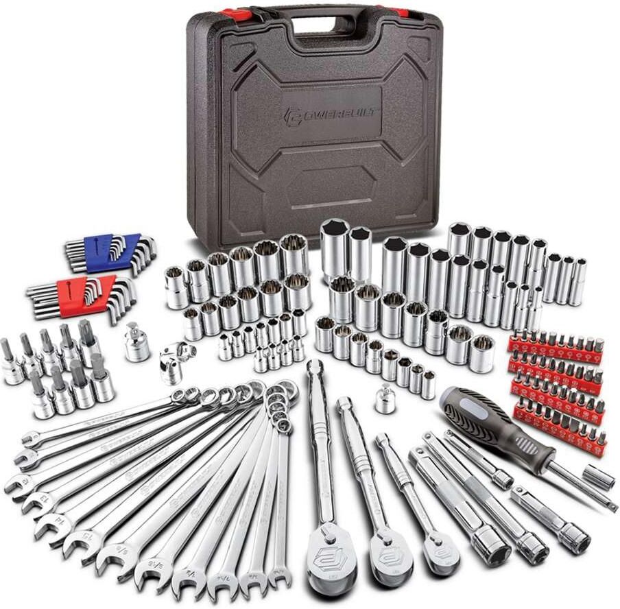 Powerbuilt 152 Piece Master Tool Set with Sockets, Ratchets, and Wrenches - Black