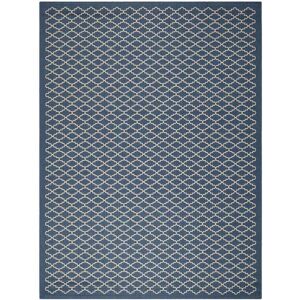 Safavieh Courtyard CY6919 Navy and Beige 8' x 11' Sisal Weave Outdoor Area Rug - Navy