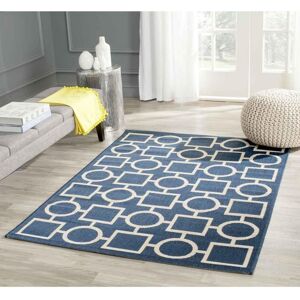 Safavieh Courtyard CY6925 Navy and Beige 8' x 11' Sisal Weave Outdoor Area Rug - Navy / Bei