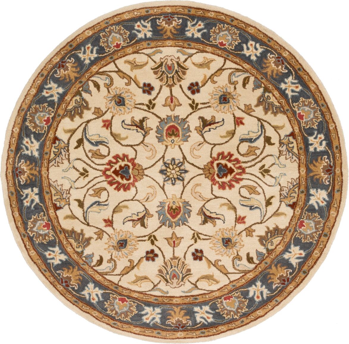 Surya Caesar Cae-1125 Bright Yellow 6' Round Area Rug - Bright Yellow