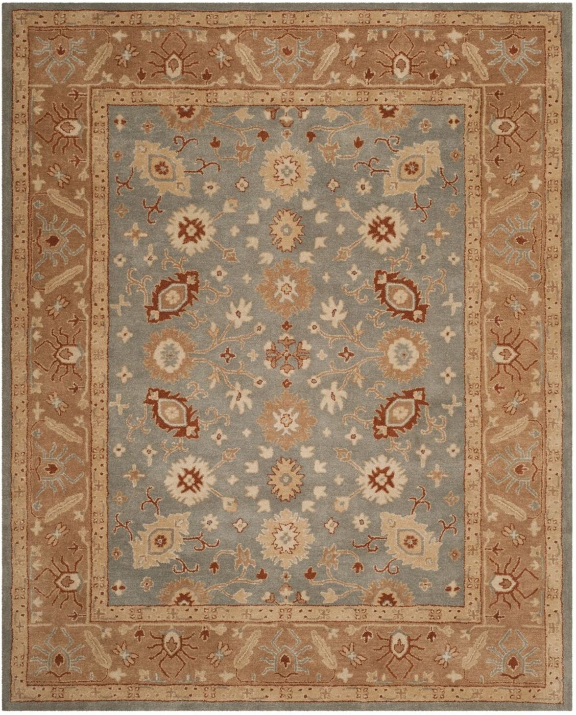 Safavieh Antiquity At61 Blue and Beige 8' x 10' Area Rug - Blue