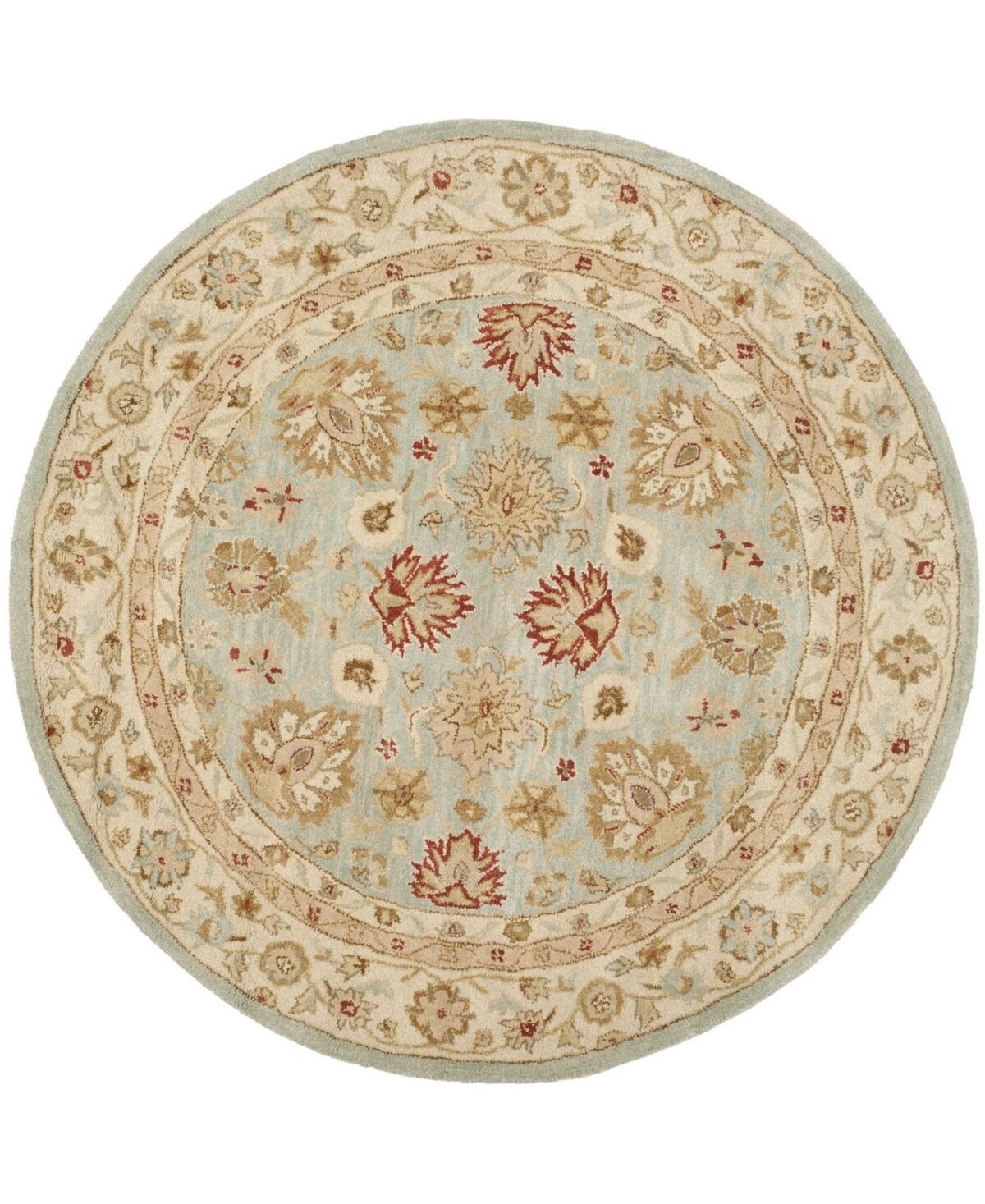 Safavieh Antiquity At822 Bluestone 6' x 6' Round Area Rug - Bluestone