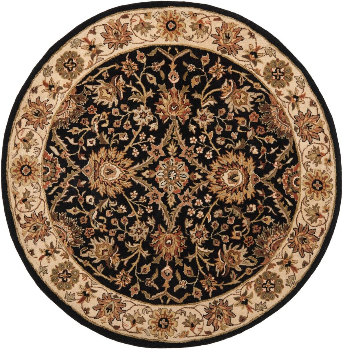 Safavieh Antiquity At249 Black 6' x 6' Round Area Rug - Black