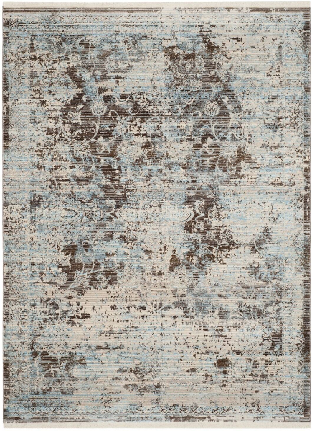 Safavieh Vintage Persian VTP417 Brown and Light Blue 6' x 9' Area Rug - Brown/ligh