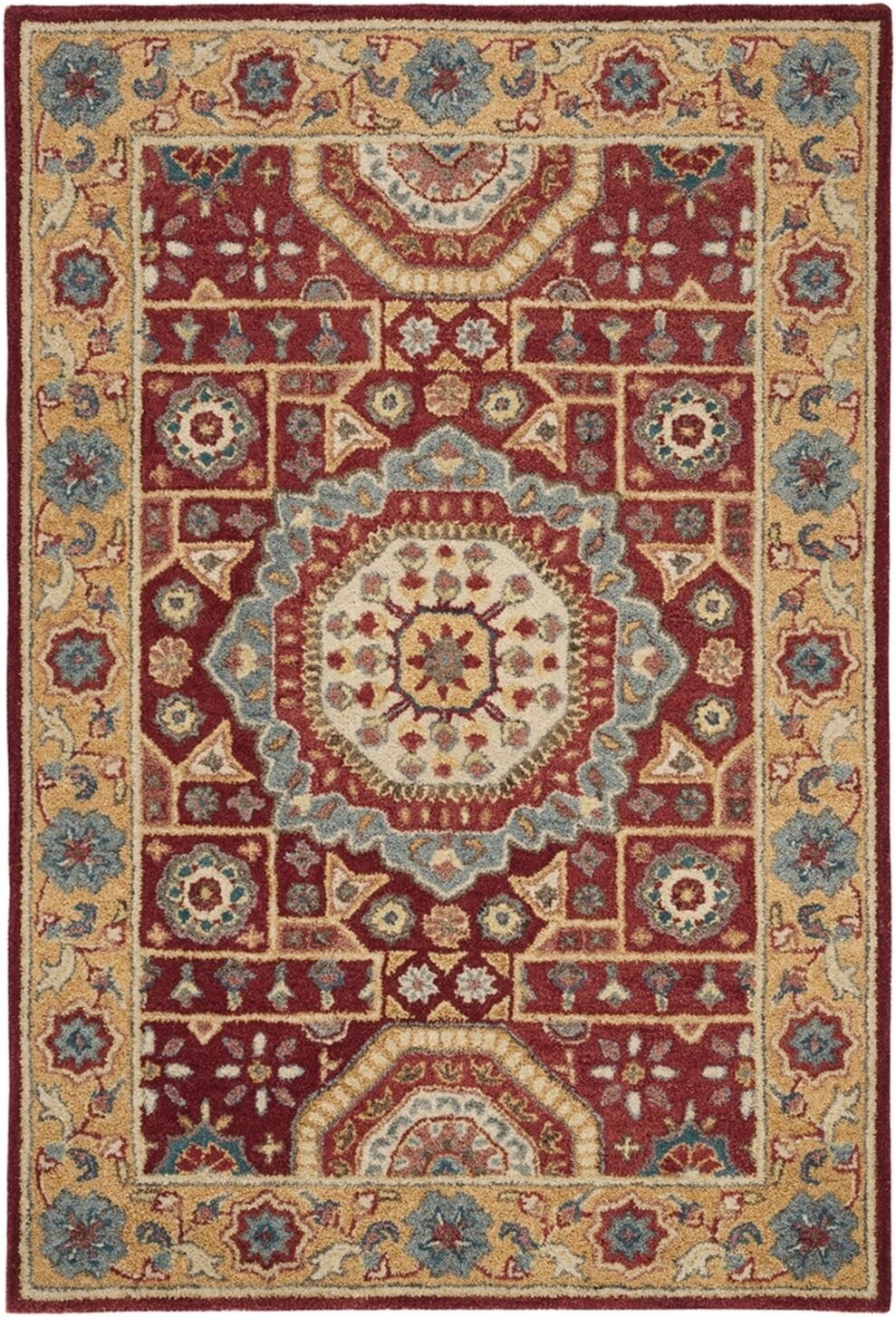 Safavieh Antiquity At501 Red and Orange 4' x 6' Area Rug - Red