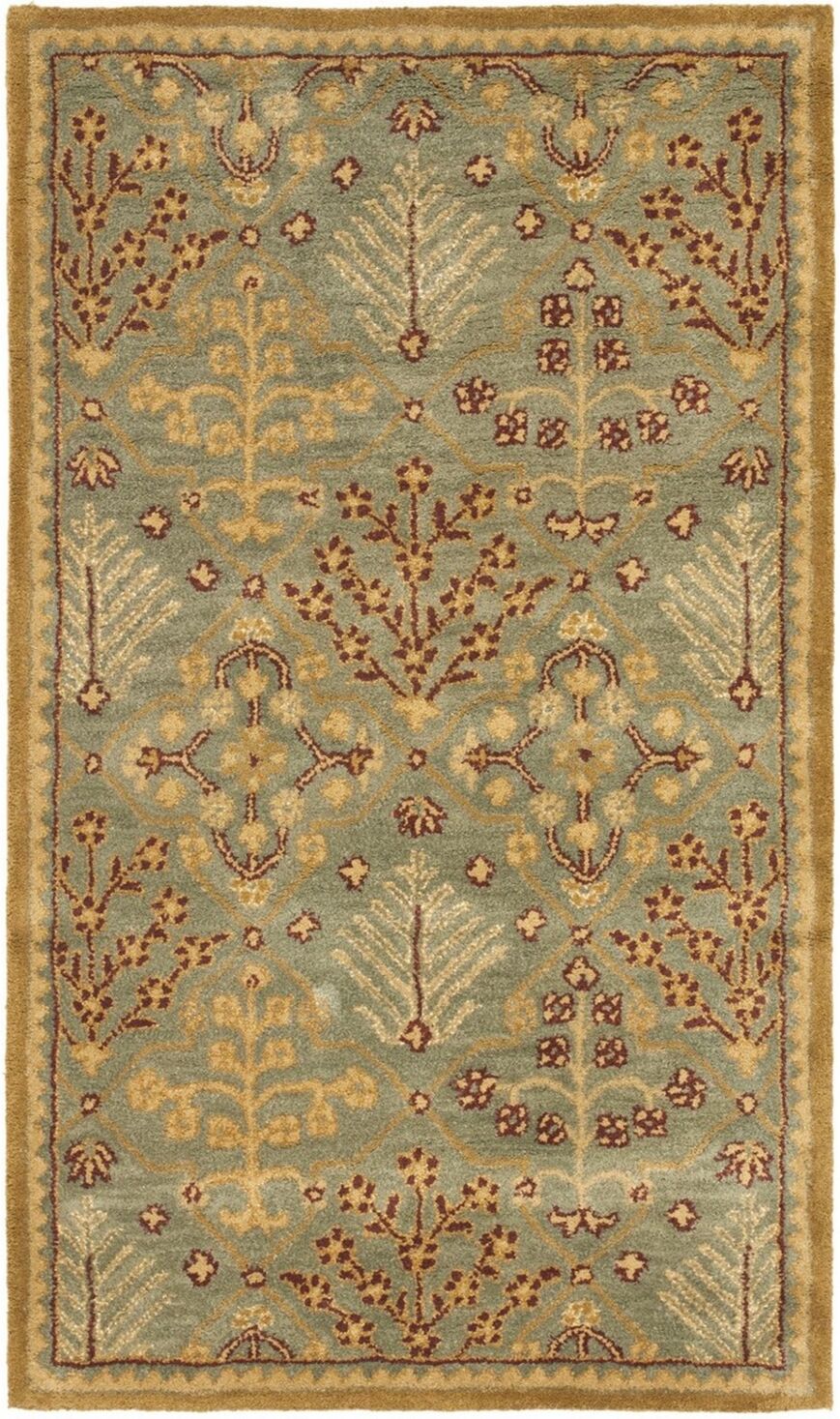 Safavieh Antiquity At613 Mist and Gold 4' x 6' Area Rug - Mist