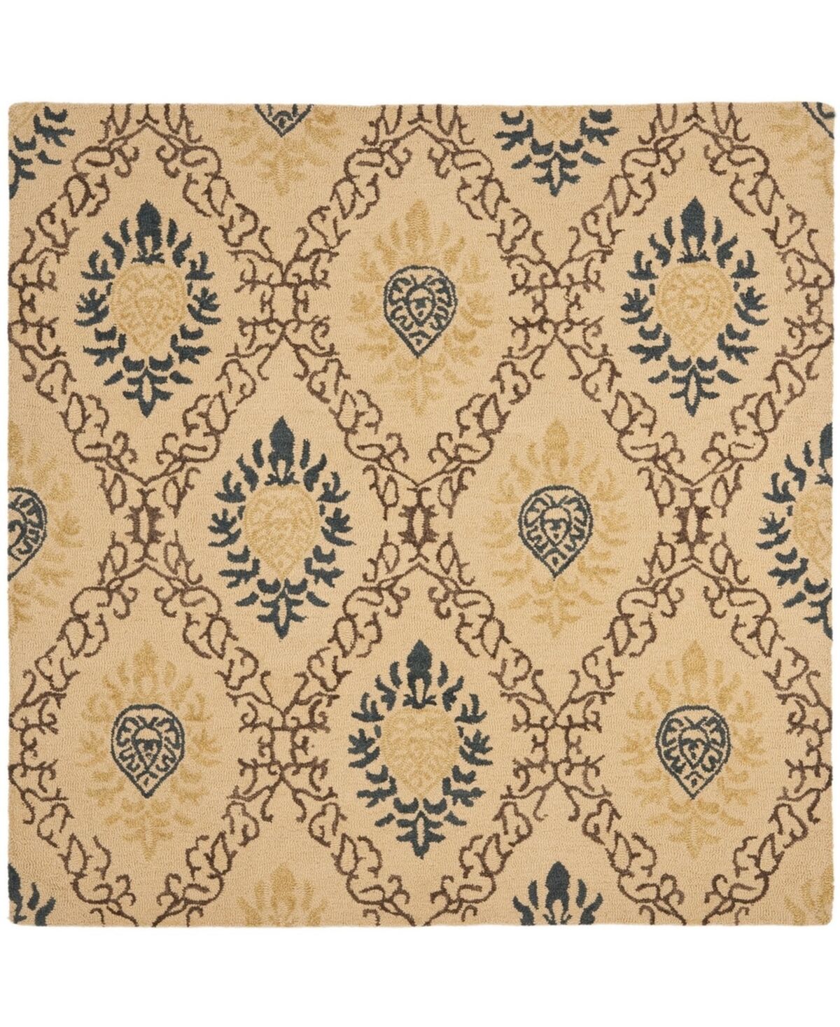 Safavieh Antiquity At460 Gold and Multi 6' x 6' Square Area Rug - Gold