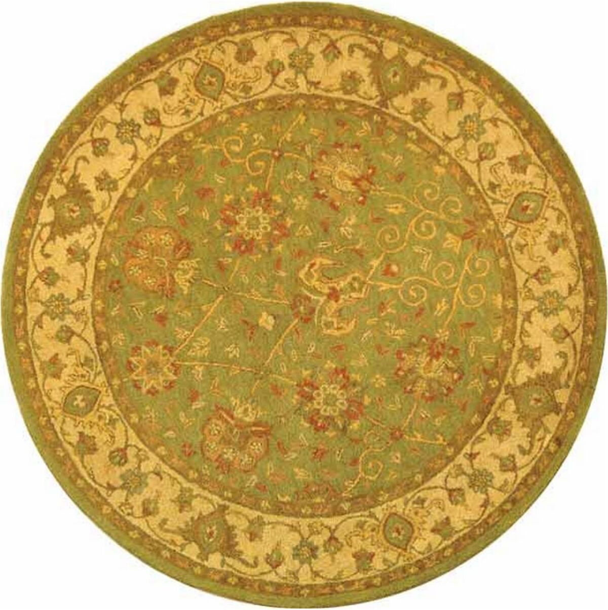 Safavieh Antiquity At21 Sage 6' x 6' Round Area Rug - Sage