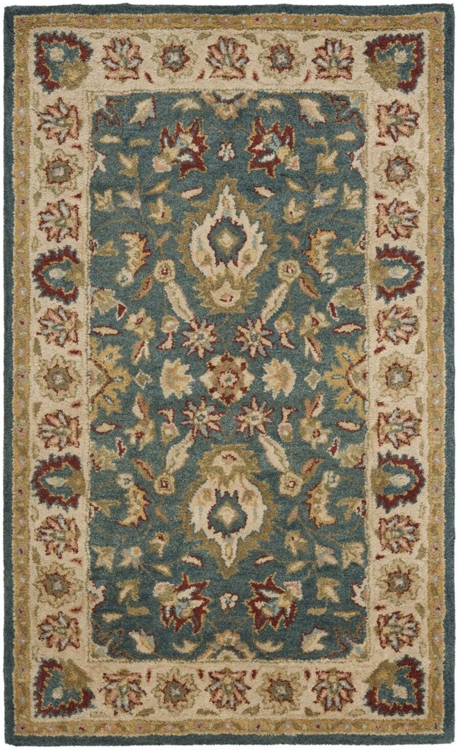 Safavieh Antiquity At15 Blue and Beige 4' x 6' Area Rug - Blue