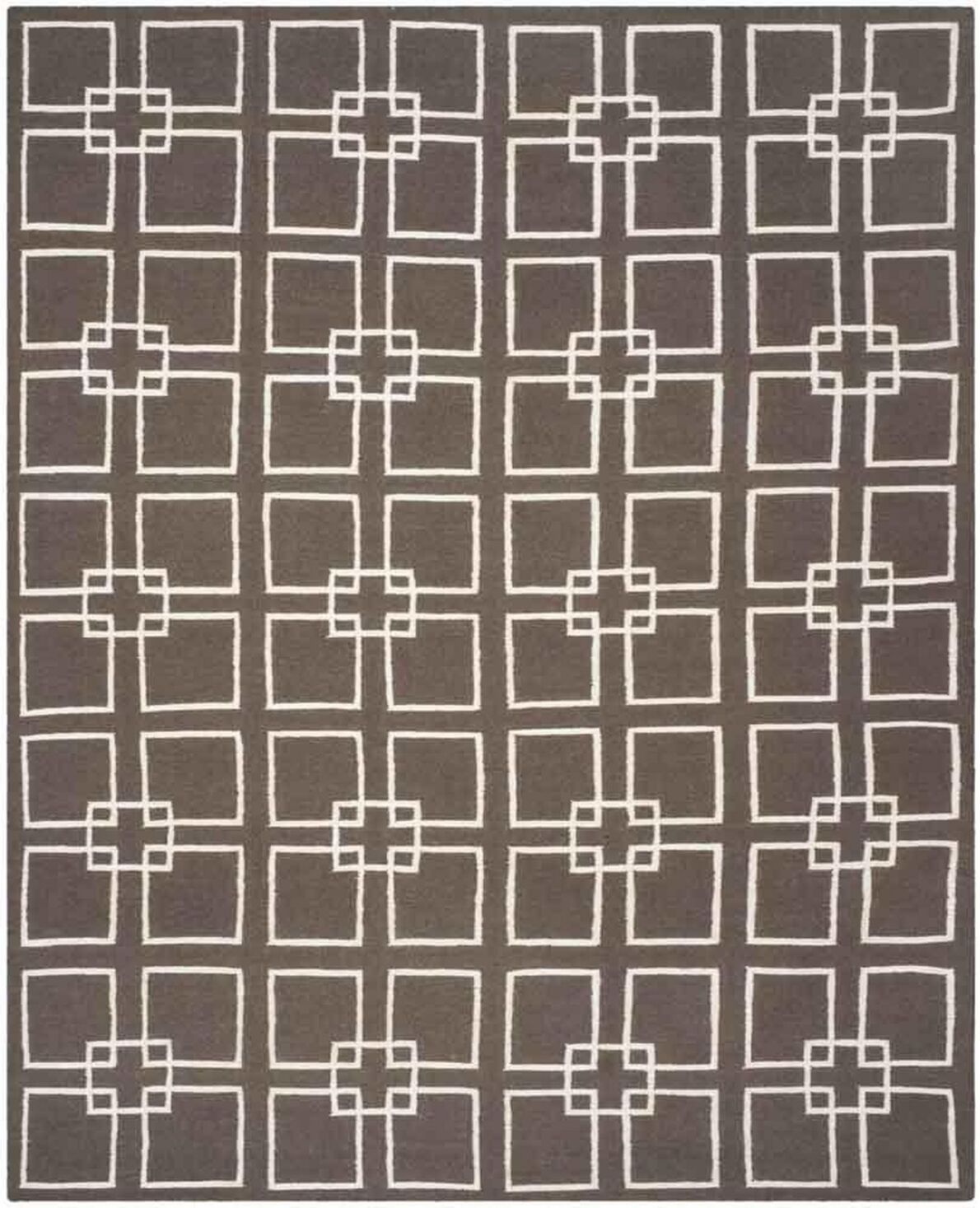 Martha Stewart Collection Square Dance MSR1151E Mocha 8' x 10' Area Rug - Mocha