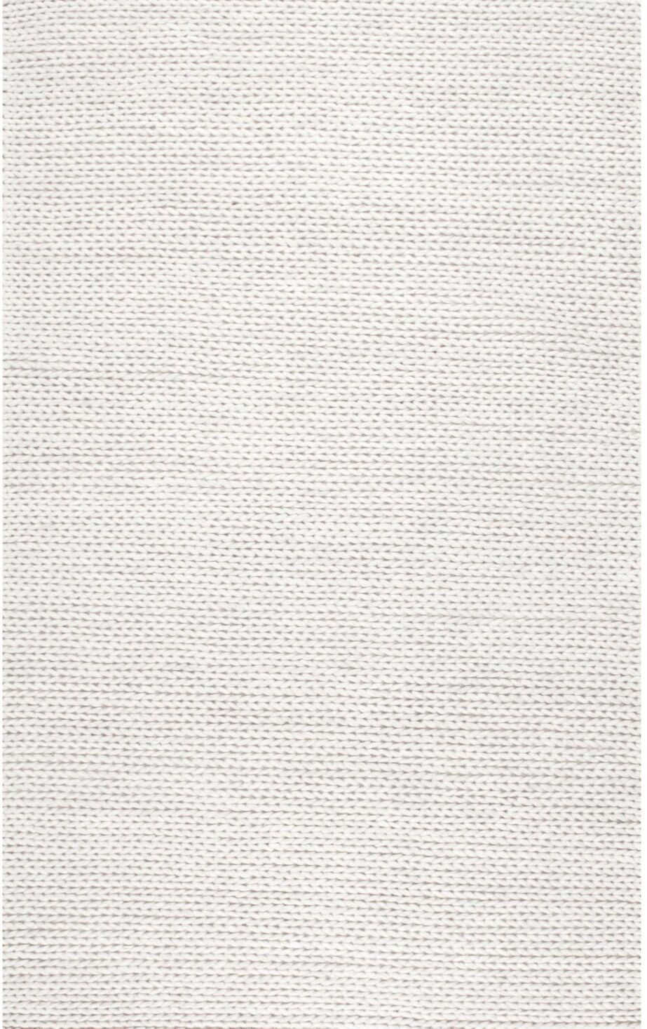 nuLoom Textures Handwoven Caryatid Solid 5' x 8' Area Rug - Off White