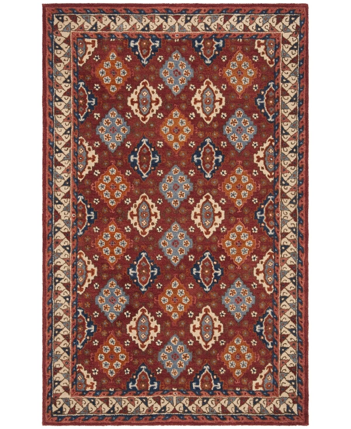 Safavieh Antiquity At509 Red and Blue 5' x 8' Area Rug - Red