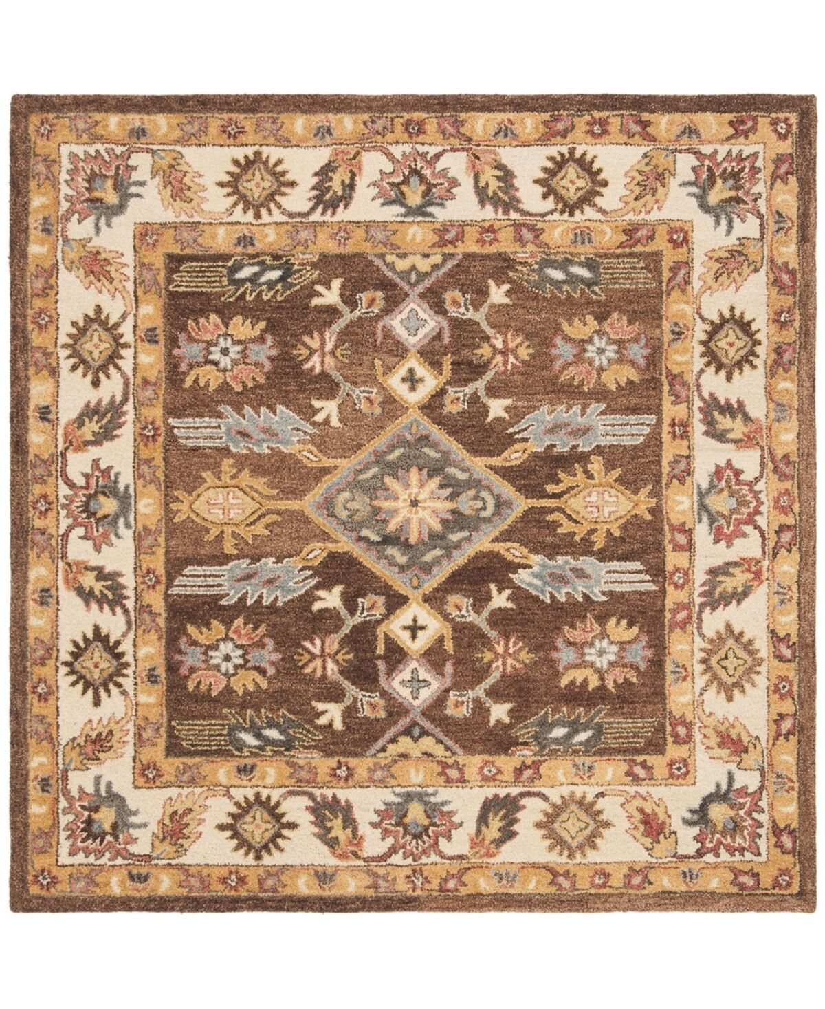 Safavieh Antiquity At502 Tan 6' x 6' Square Area Rug - Tan