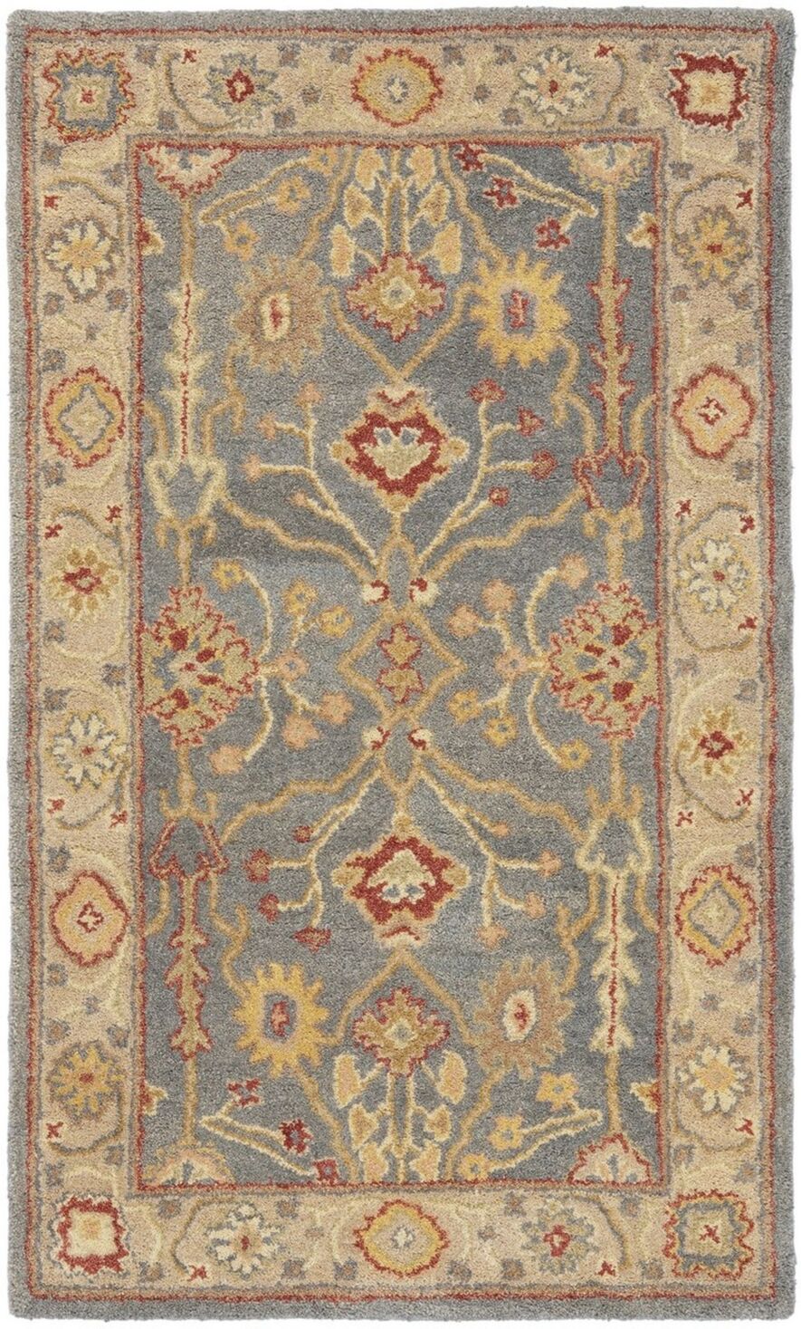 Safavieh Antiquity At314 Blue and Ivory 6' x 9' Area Rug - Blue