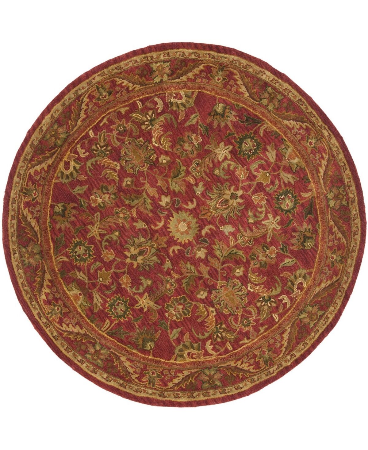 Safavieh Antiquity At52 Red 6' x 6' Round Area Rug - Red