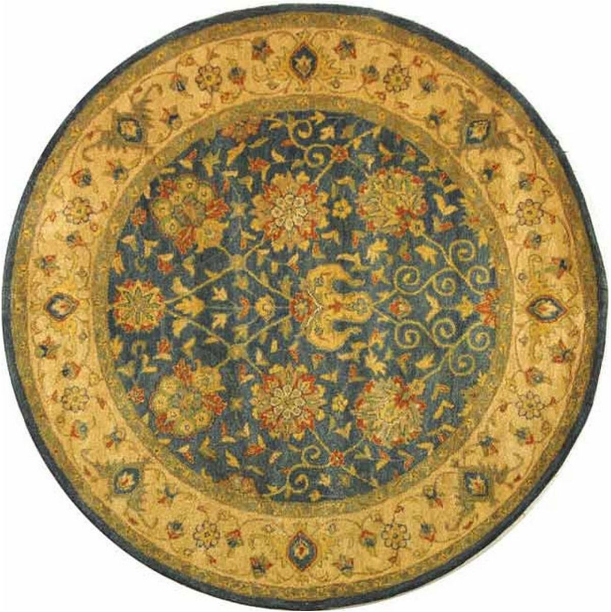 Safavieh Antiquity At21 Blue 6' x 6' Round Area Rug - Blue