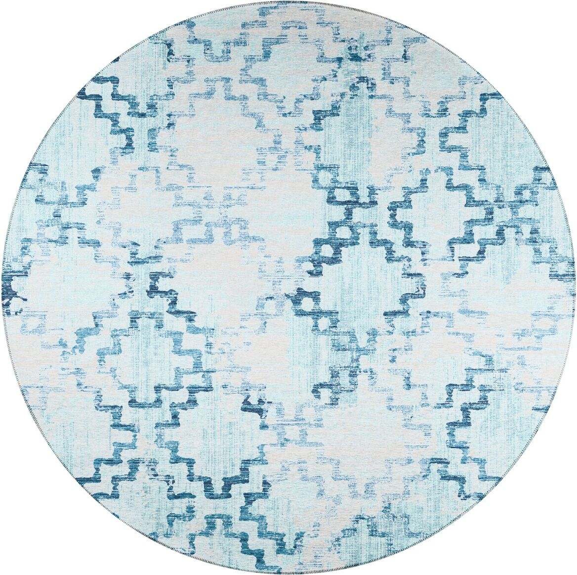 D Style Buttes BTS15 6' x 6' Round Area Rug - Mist