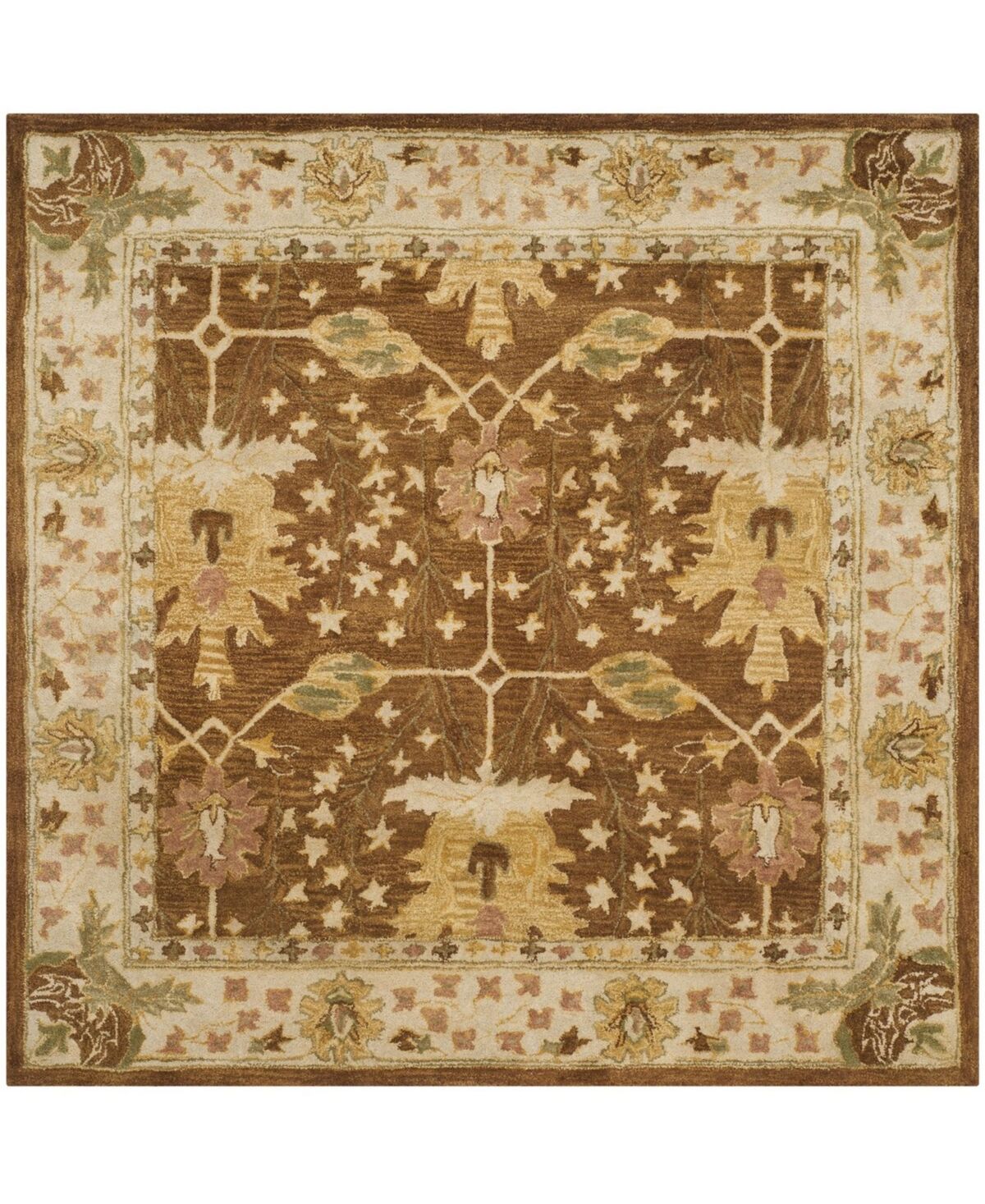 Safavieh Antiquity At840 Brown 6' x 6' Square Area Rug - Brown