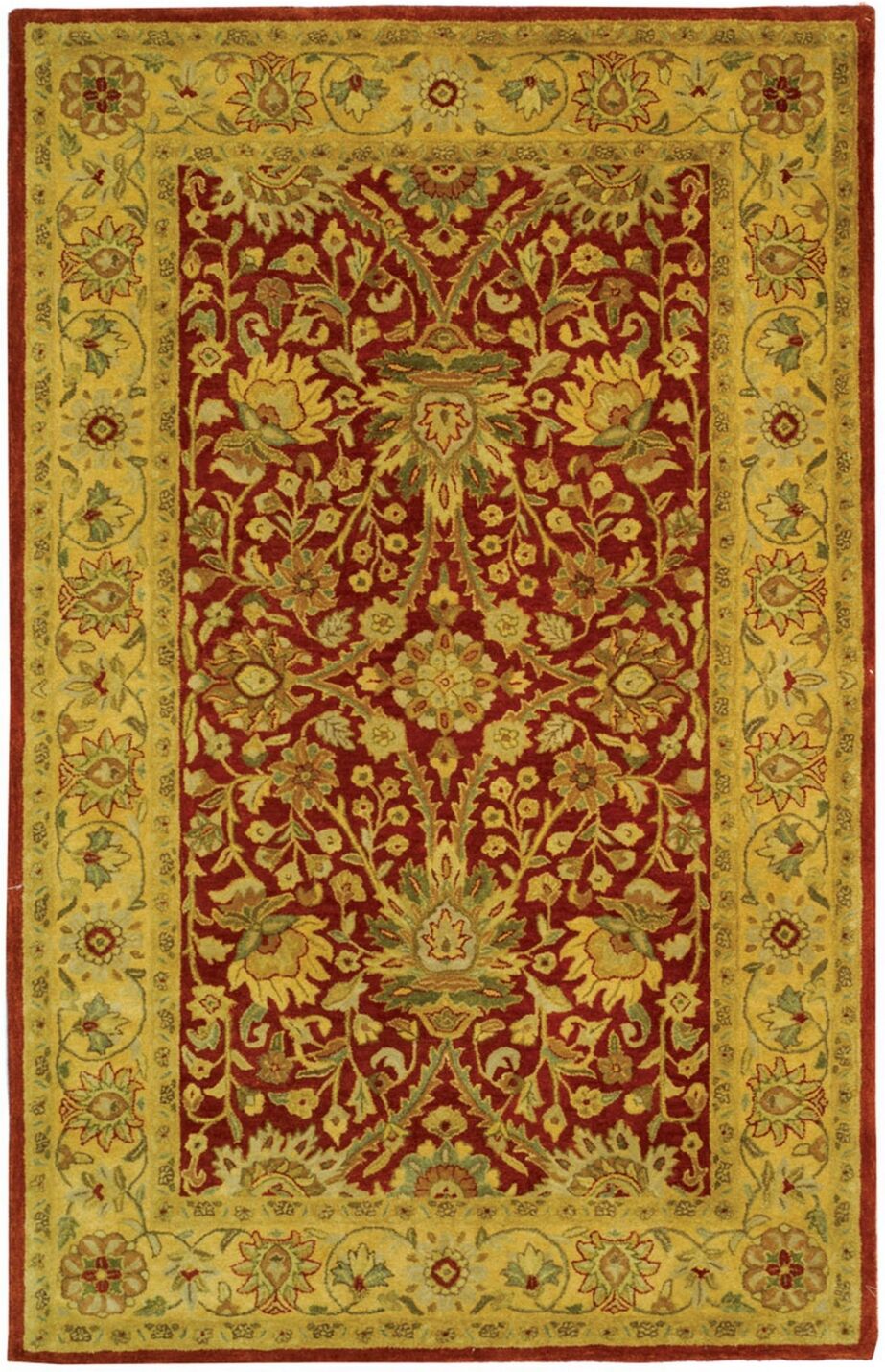 Safavieh Antiquity At249 Rust and Gold 6' x 9' Area Rug - Rust