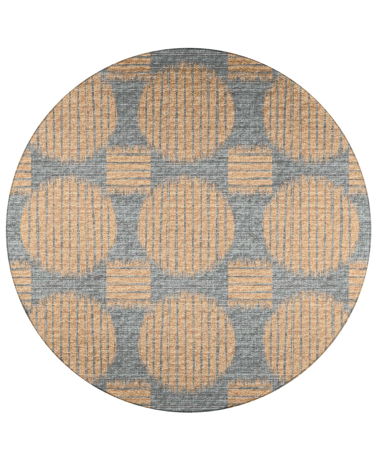D Style Buttes BTS13 6' x 6' Round Area Rug - Slate