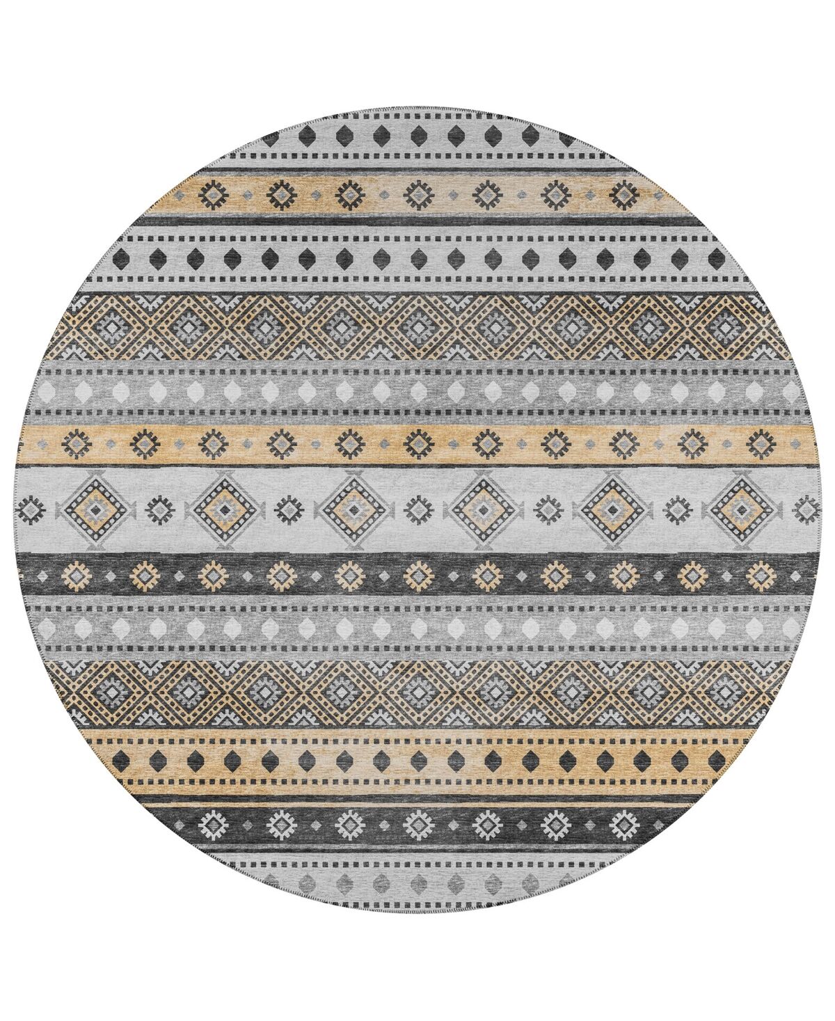D Style Buttes BTS12 6' x 6' Round Area Rug - Midnight