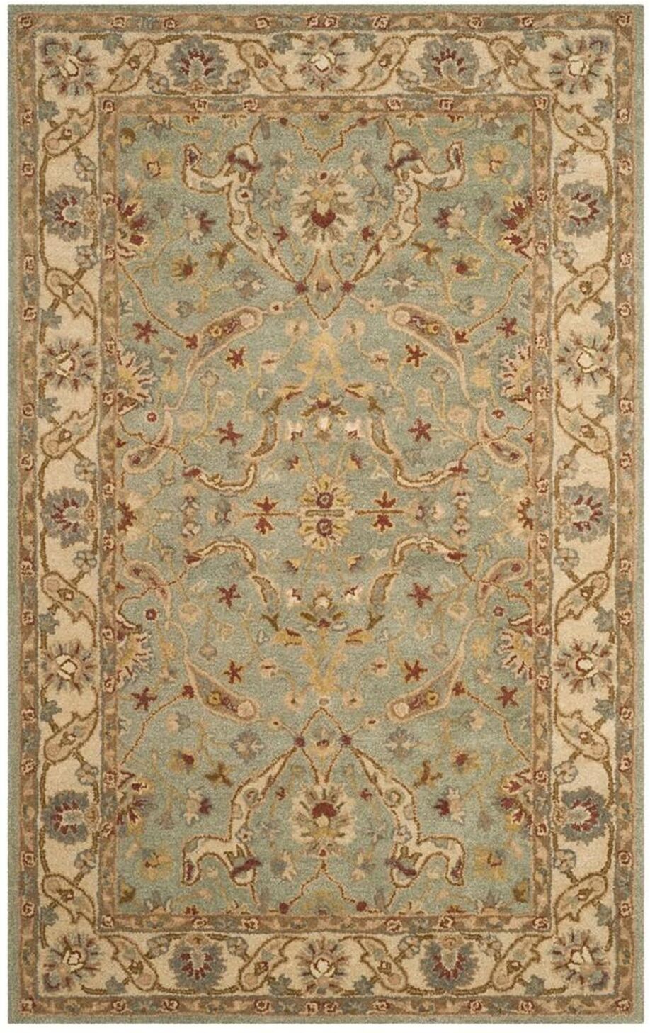 Safavieh Antiquity At311 Teal and Beige 5' x 8' Area Rug - Teal