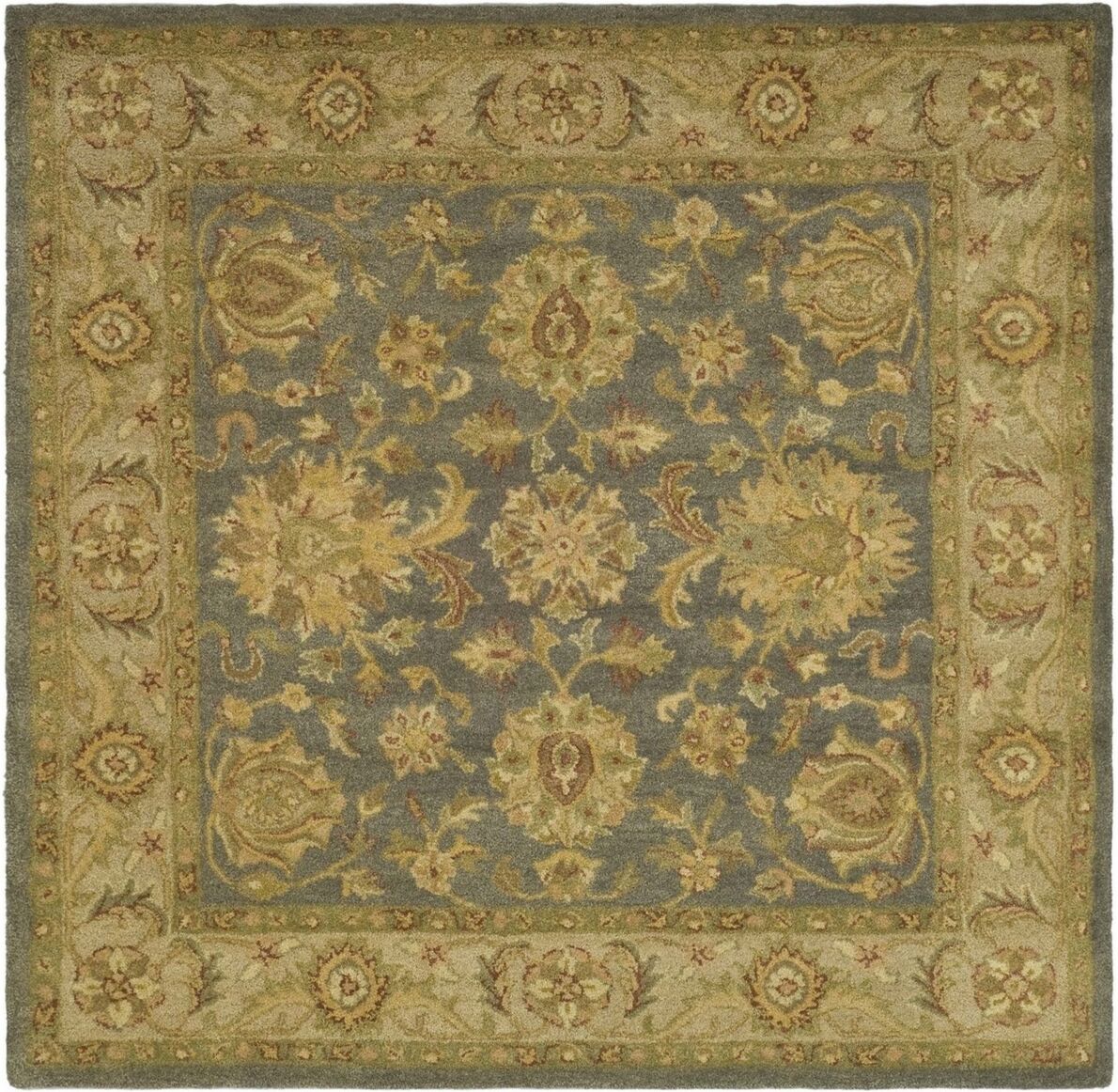 Safavieh Antiquity At312 Blue and Beige 6' x 6' Square Area Rug - Blue