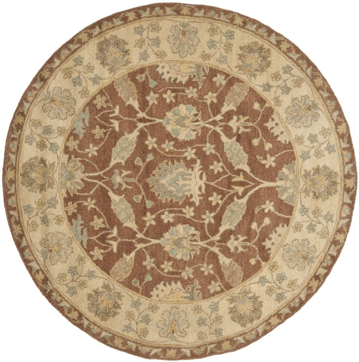 Safavieh Antiquity At315 Brown 8' x 8' Round Area Rug - Brown