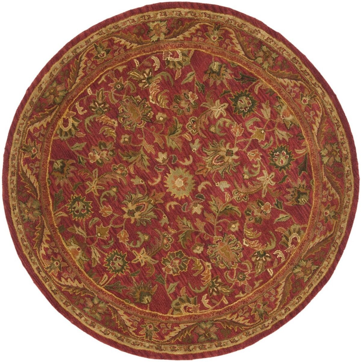 Safavieh Antiquity At52 Red 8' x 8' Round Area Rug - Red