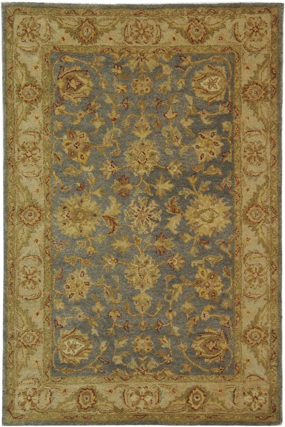 Safavieh Antiquity At312 Blue and Beige 4' x 6' Area Rug - Blue