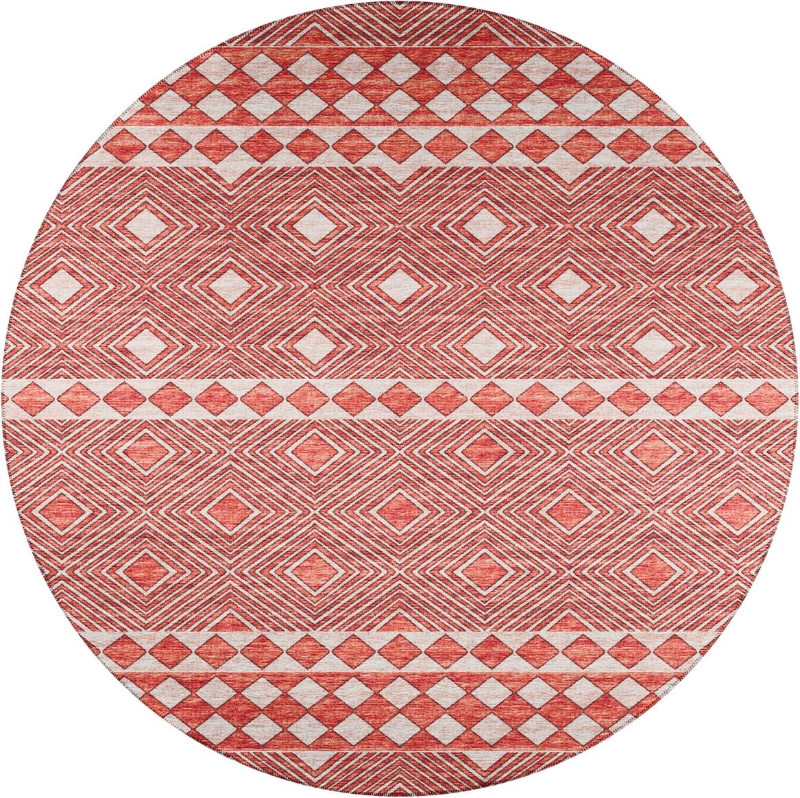 D Style Buttes BTS1 6' x 6' Round Area Rug - Paprika