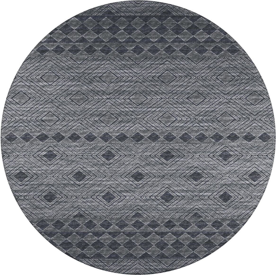 D Style Buttes BTS1 6' x 6' Round Area Rug - Midnight