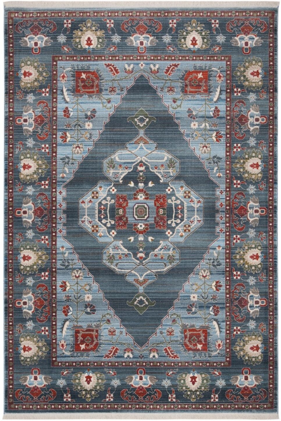 Safavieh Vintage Persian VTP482 Blue and Light Blue 4' x 6' Area Rug - Light Blue