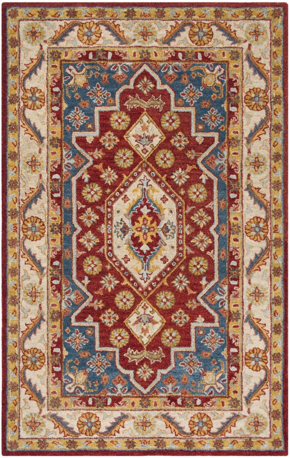 Safavieh Antiquity At503 Red and Blue 6' x 9' Area Rug - Red