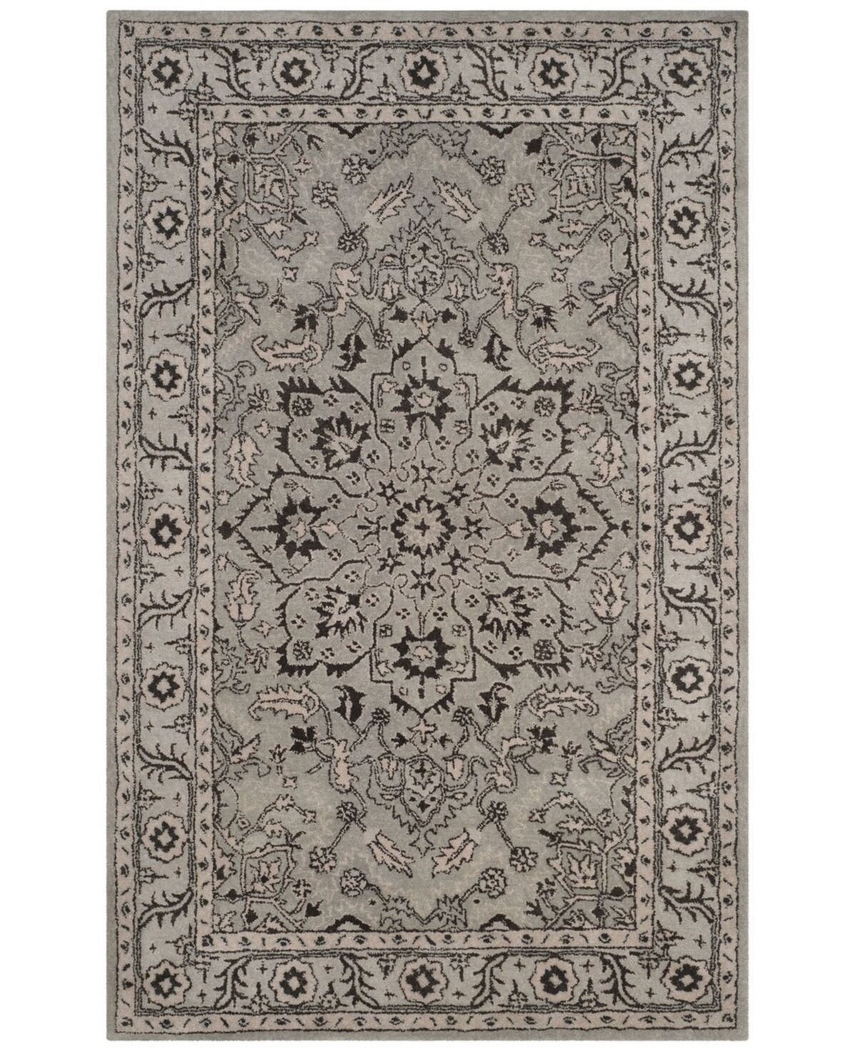 Safavieh Antiquity At58 Gray and Beige 5' x 8' Area Rug - Gray