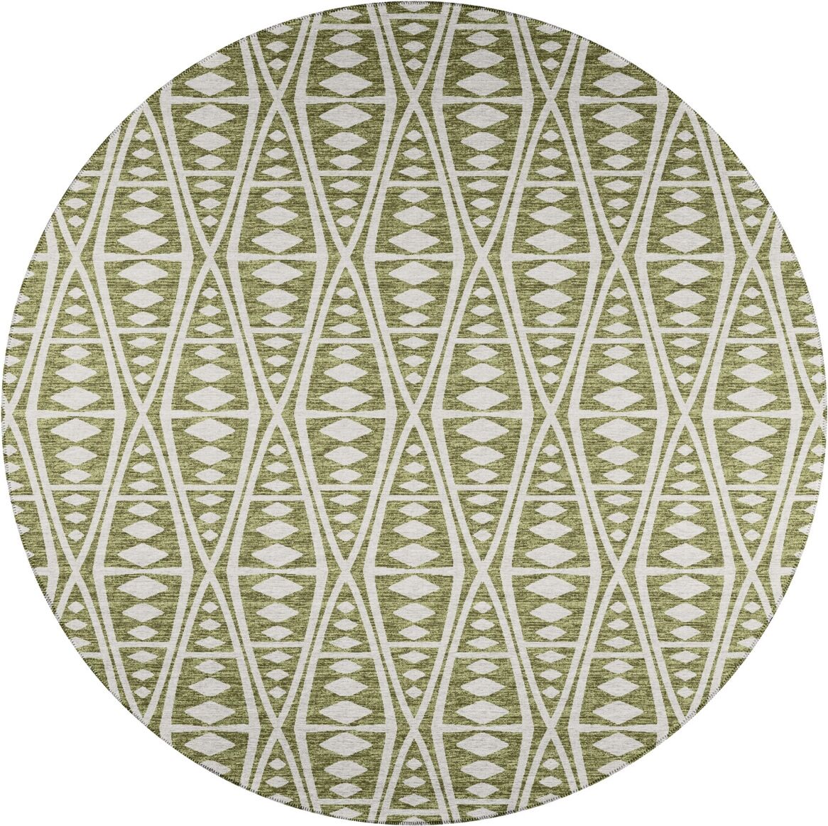 D Style Buttes BTS6 6' x 6' Round Area Rug - Moss