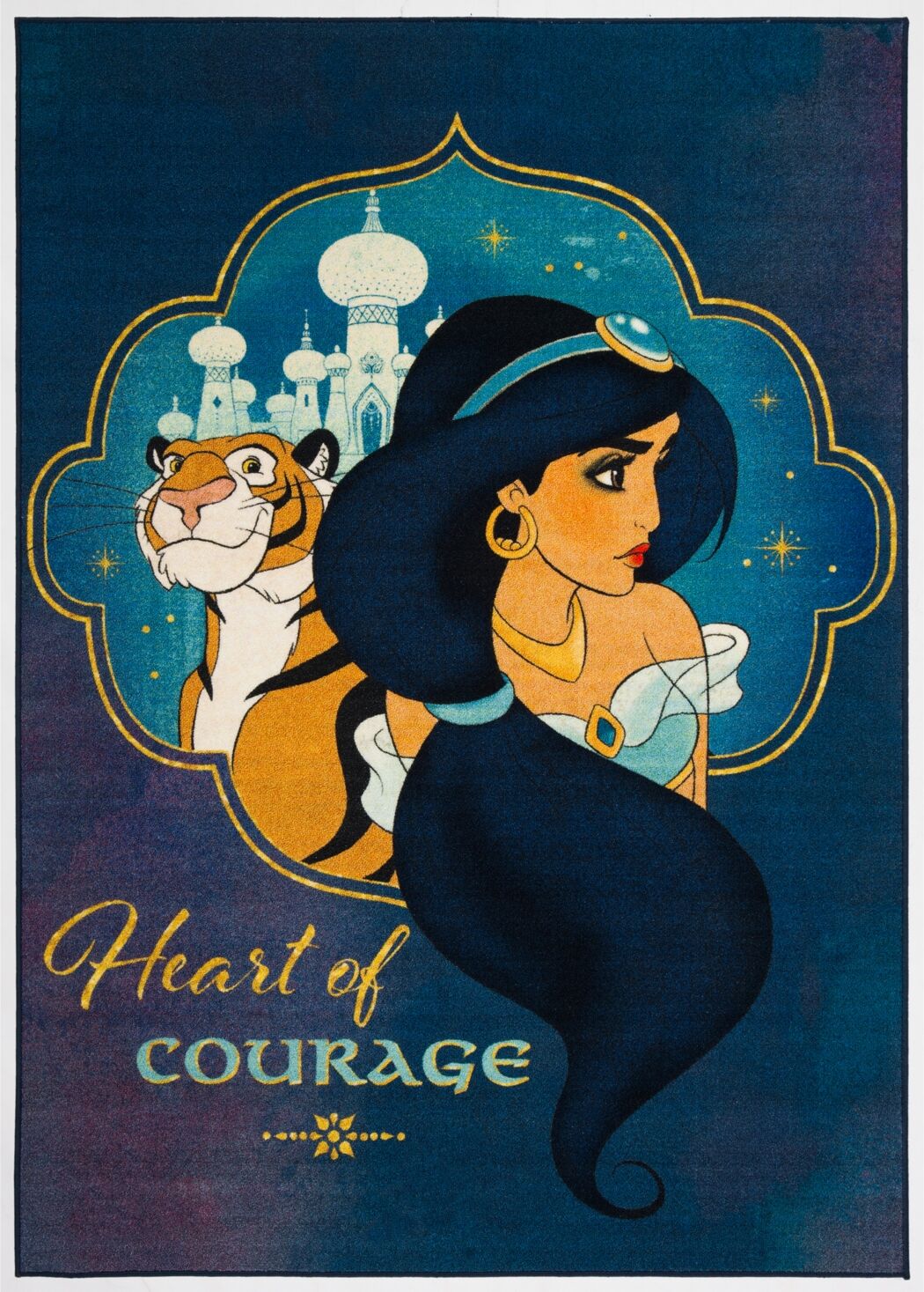 Safavieh Disney Washable Rugs Heart of Courage 5' x 7' Area Rug - Blue