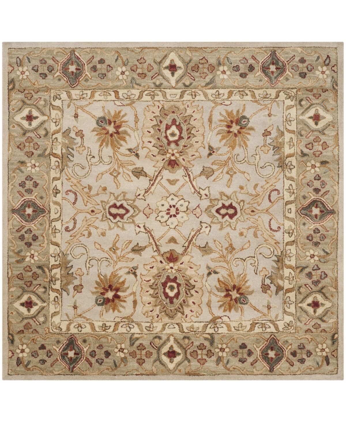 Safavieh Antiquity At816 Gray and Beige 6' x 6' Square Area Rug - Gray