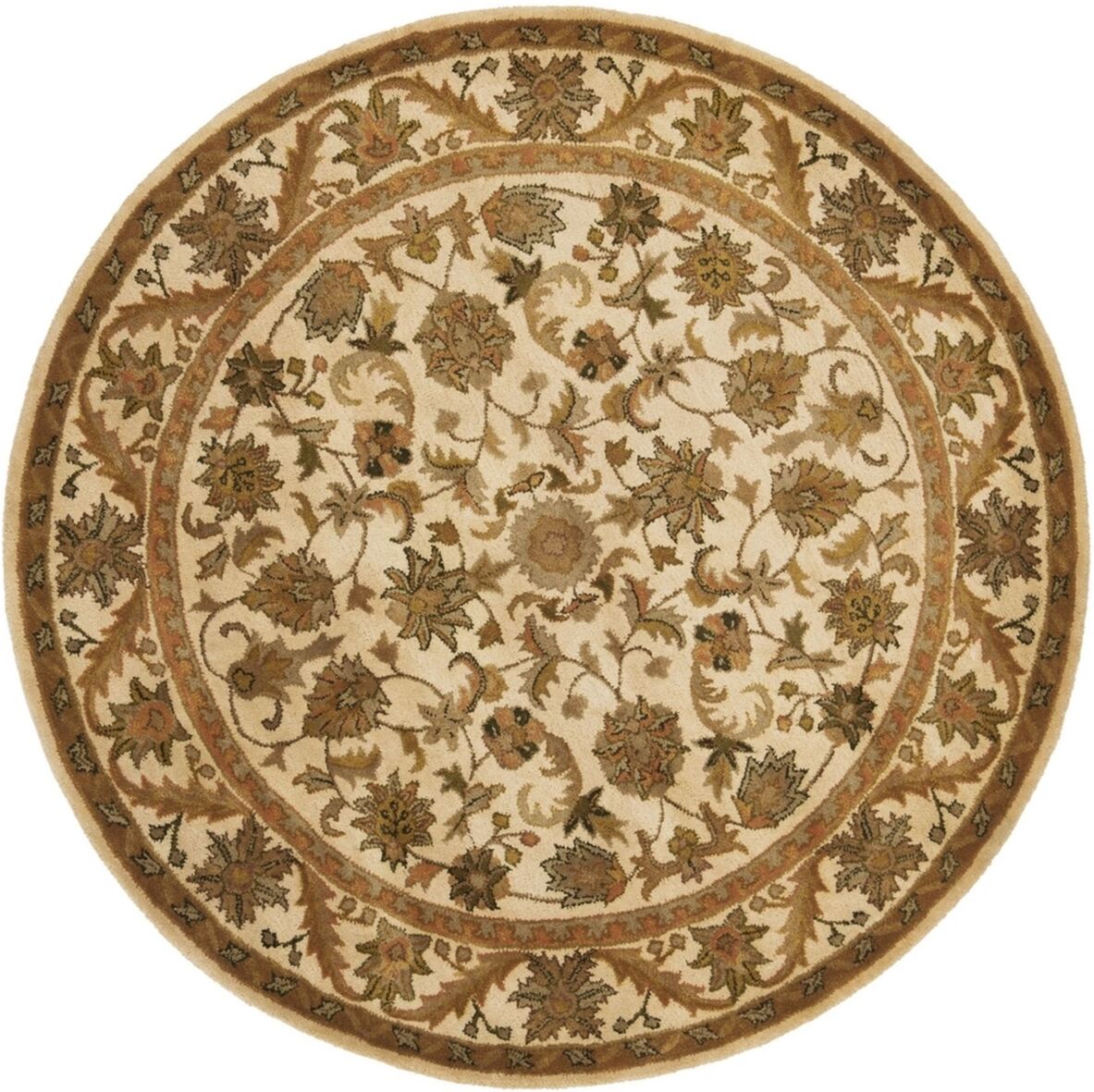 Safavieh Antiquity At52 Gold 8' x 8' Round Area Rug - Gold