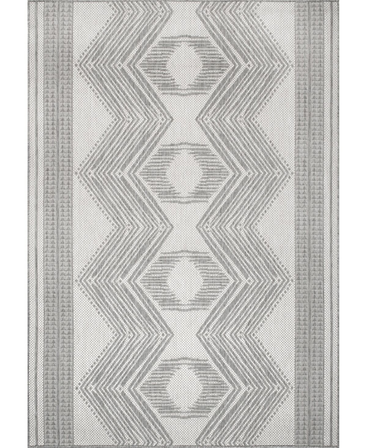 nuLoom Cabana GBCB01B 5' x 8' Outdoor Area Rug - Silver-tone