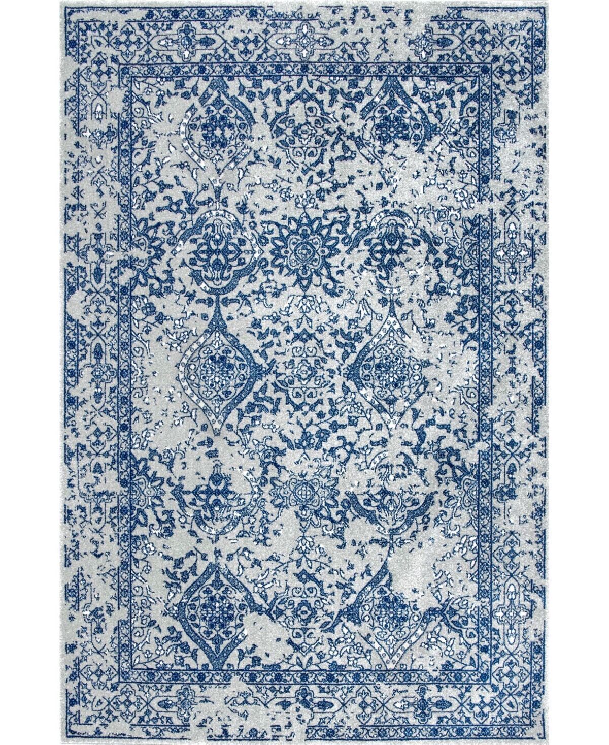 nuLoom Bodrum Oriental Vintage-Inspired Odell 8' x 10' Area Rug - Light Blue
